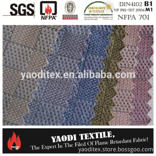 Popular fire retardant blackout curtain fabric 100%polyester